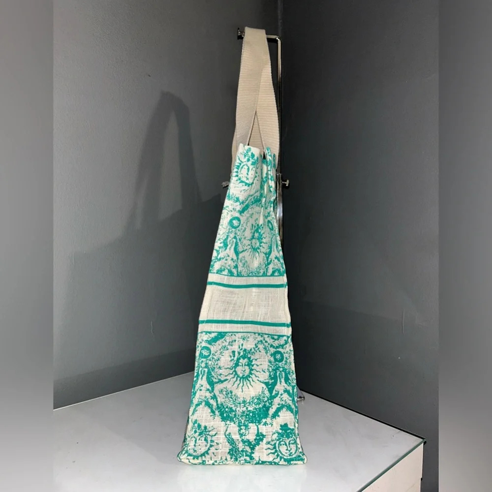 Christian Dior Dioriviera Aquamarine Cloth Linen Tote Bag - Picture 10 of 12